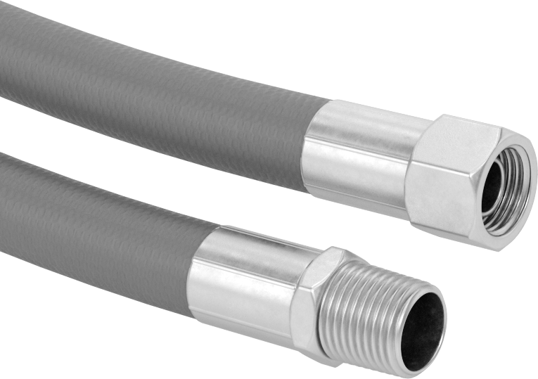 Hafif Hava Hortumu, 1/2 NPT Erkek x 1/2 NPSM Dişi Bağlantı Elemanları ile, 1/2" ID