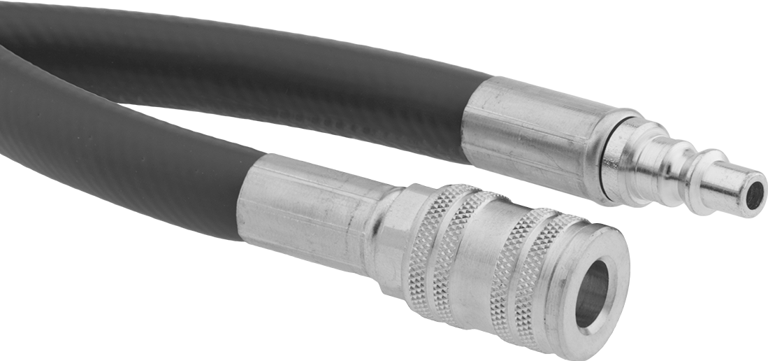 Hafif Hava Hortumu, ARO Hızlı Bağlantı Kesme 1/4 Pirinç Soket x 1/4 Çelik Plug ile, 300 PSI