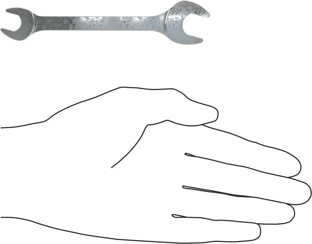 Krom Kaplı Çift Açık Uçlu Anahtar, Yuvarlak Açıklıklar ile, 3/8“ x 1/2” Boyut, 4-7/8" Toplam Uzunluk