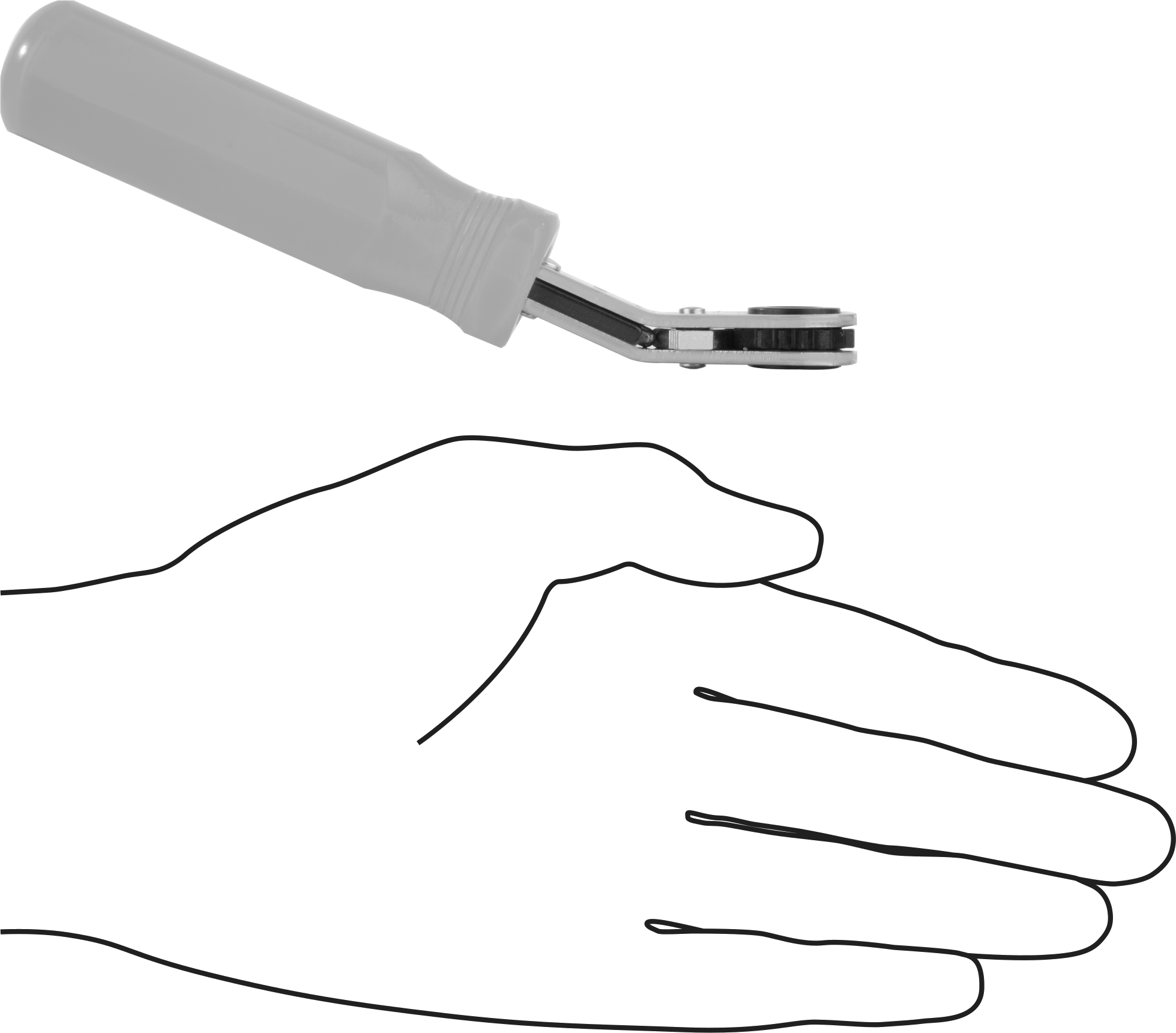 Derin Ofsetli Cırcırlı Kutu Anahtarı, 6 Noktalı Açıklıklarla, 1/4" Boyut, 5-1/2" Toplam Uzunluk