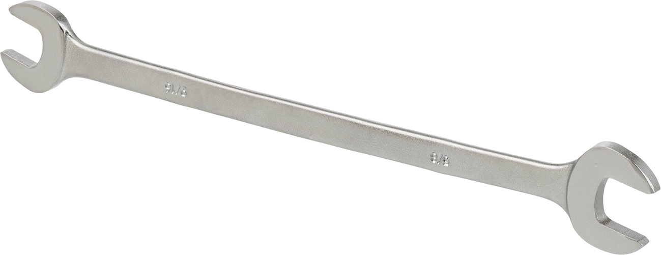 Dar Boşluklu Çift Açık Uçlu Anahtar, 9/16“ x 5/8” Boyut, 10" Toplam Uzunluk