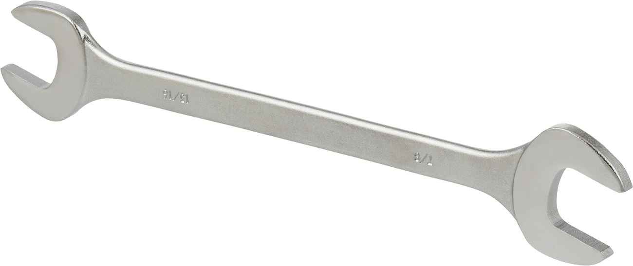 Dar Boşluklu Çift Açık Uçlu Anahtar, 13/16“ x 7/8” Boyut, 10" Toplam Uzunluk