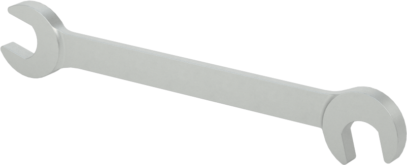 Dar Boşluklu Açılı Açık Uçlu Anahtar, 1/4" Boyut, 3" Toplam Uzunluk