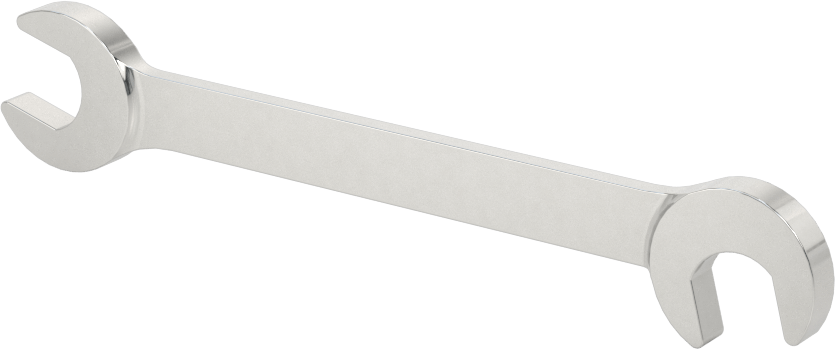 Dar Boşluklu Açılı Açık Uçlu Anahtar, 5/16" Boyut, 3-1/2" Toplam Uzunluk