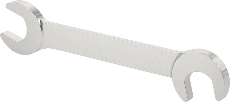 Dar Boşluklu Açılı Açık Uçlu Anahtar, 1/2" Boyut, 4-1/2" Toplam Uzunluk