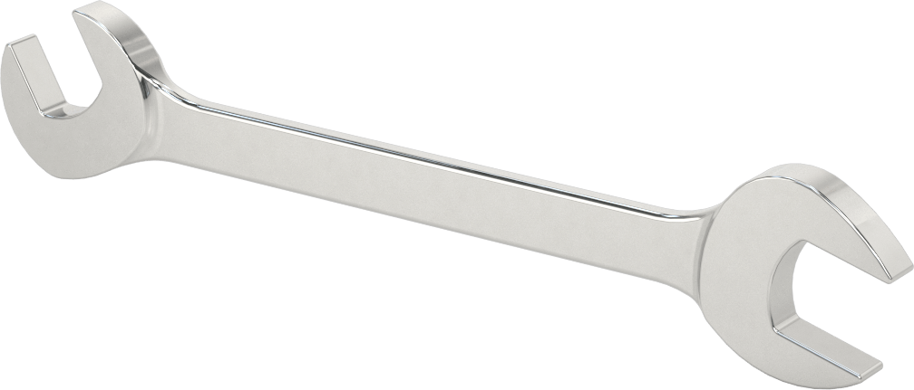 Dar Boşluklu Açılı Açık Uçlu Anahtar, 5/8“ x 5/8” Boyut, 6-3/4" Toplam Uzunluk
