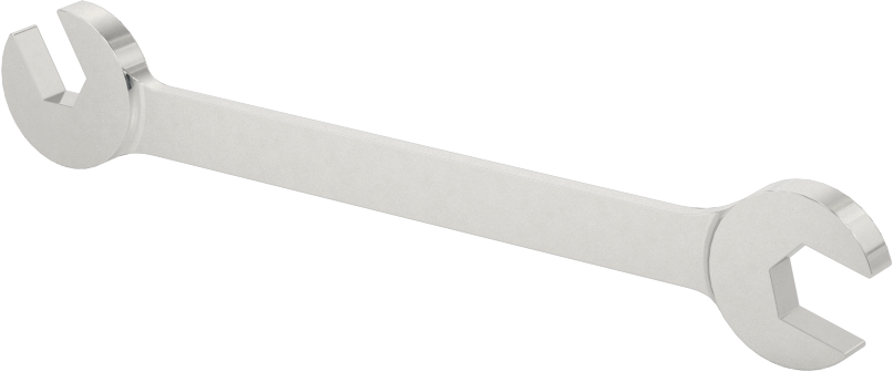 Dar Boşluklu Açılı Açık Uçlu Anahtar, 15/64“ x 13/64” Boyut, 3" Toplam Uzunluk