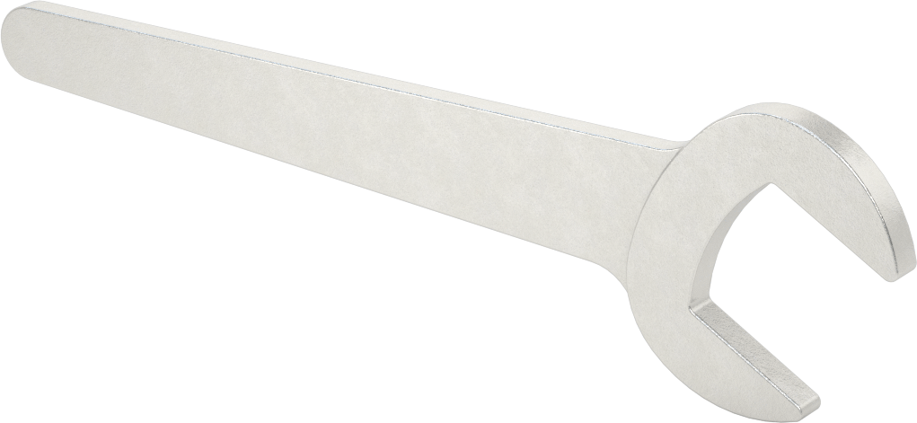 Sıkı Boşluklu Açık Uçlu Anahtar, Mat Krom Kaplama, Yuvarlatılmış Açıklık, 1-1/8" Boyut, 7-1/4" Uzunluk