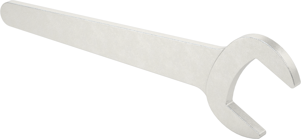 Sıkı Boşluklu Açık Uçlu Anahtar, Mat Krom Kaplama, Yuvarlatılmış Açıklık, 1-1/4" Boyut, 7-1/4" Uzunluk