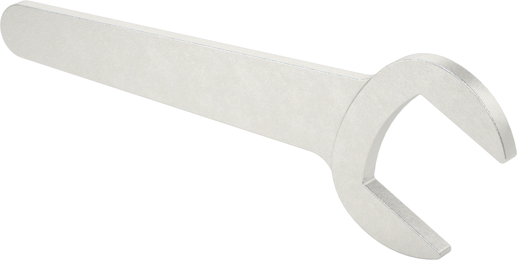 Sıkı Boşluklu Açık Uçlu Anahtar, Mat Krom Kaplama, Yuvarlatılmış Açıklık, 1-9/16" Boyut, 8-1/16" Uzunluk