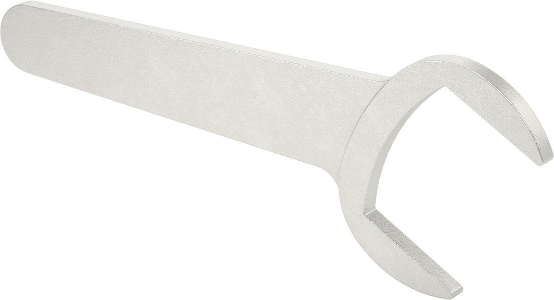 Sıkı Boşluklu Açık Uçlu Anahtar, Mat Krom Kaplama, Yuvarlatılmış Açıklık, 2-1/2" Boyut, 9-1/2" Uzunluk