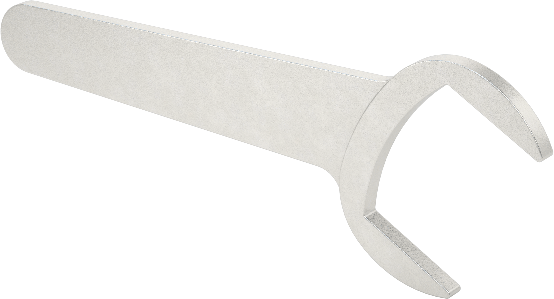 Sıkı Boşluklu Açık Uçlu Anahtar, Mat Krom Kaplama, Yuvarlatılmış Açıklık, 2-9/16" Boyut, 9-1/2" Uzunluk