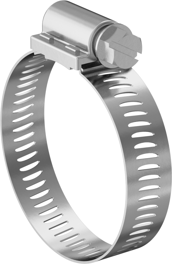 Sert Hortum ve Boru için Sonsuz Tahrikli Kelepçeler, Çelik Vida, 1/2" bant genişliği, 1-1/16“ ila 2” Kelepçe İç Çapı