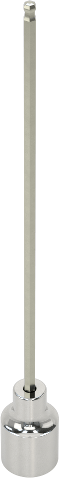 Bilyalı Uçlu Altıgen Uç Soketi, 3/8" Kare Tahrik, 3 mm Boyut, 6 inç Uzunluk