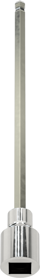 Bilyalı Uçlu Altıgen Uç Soketi, 3/8" Kare Tahrik, 5 mm Boyut, 6 inç Uzunluk