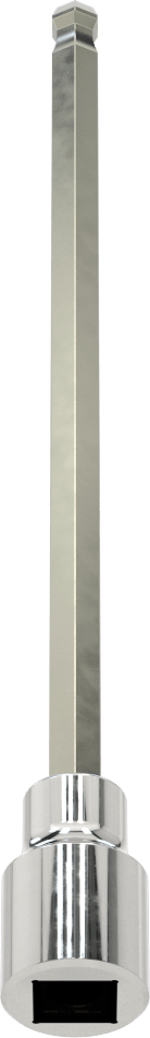 Bilyalı Uçlu Altıgen Uç Soketi, 3/8" Kare Tahrik, 6 mm Boyut, 6 inç Uzunluk