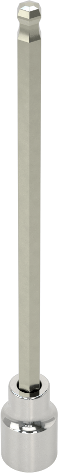 Bilyalı Uçlu Altıgen Uç Soketi, 3/8" Kare Tahrik, 6 mm Boyut, 6 inç Uzunluk