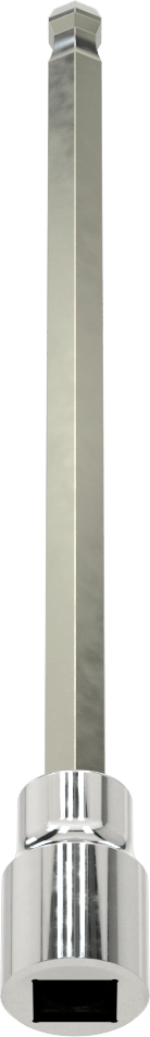 Bilyalı Uçlu Altıgen Uç Soketi, 3/8" Kare Tahrik, 7 mm Boyut, 6 inç Uzunluk