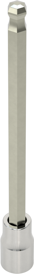 Bilyalı Uçlu Altıgen Uç Soketi, 3/8" Kare Tahrik, 8 mm Boyut, 6 inç Uzunluk