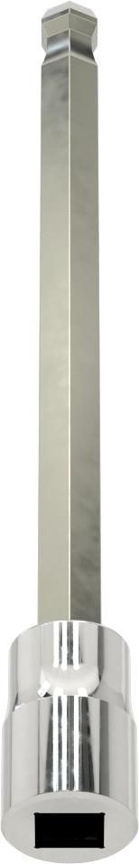 Bilyalı Uçlu Altıgen Uç Soketi, 3/8" Kare Tahrik, 9 mm Boyut, 6 inç Uzunluk