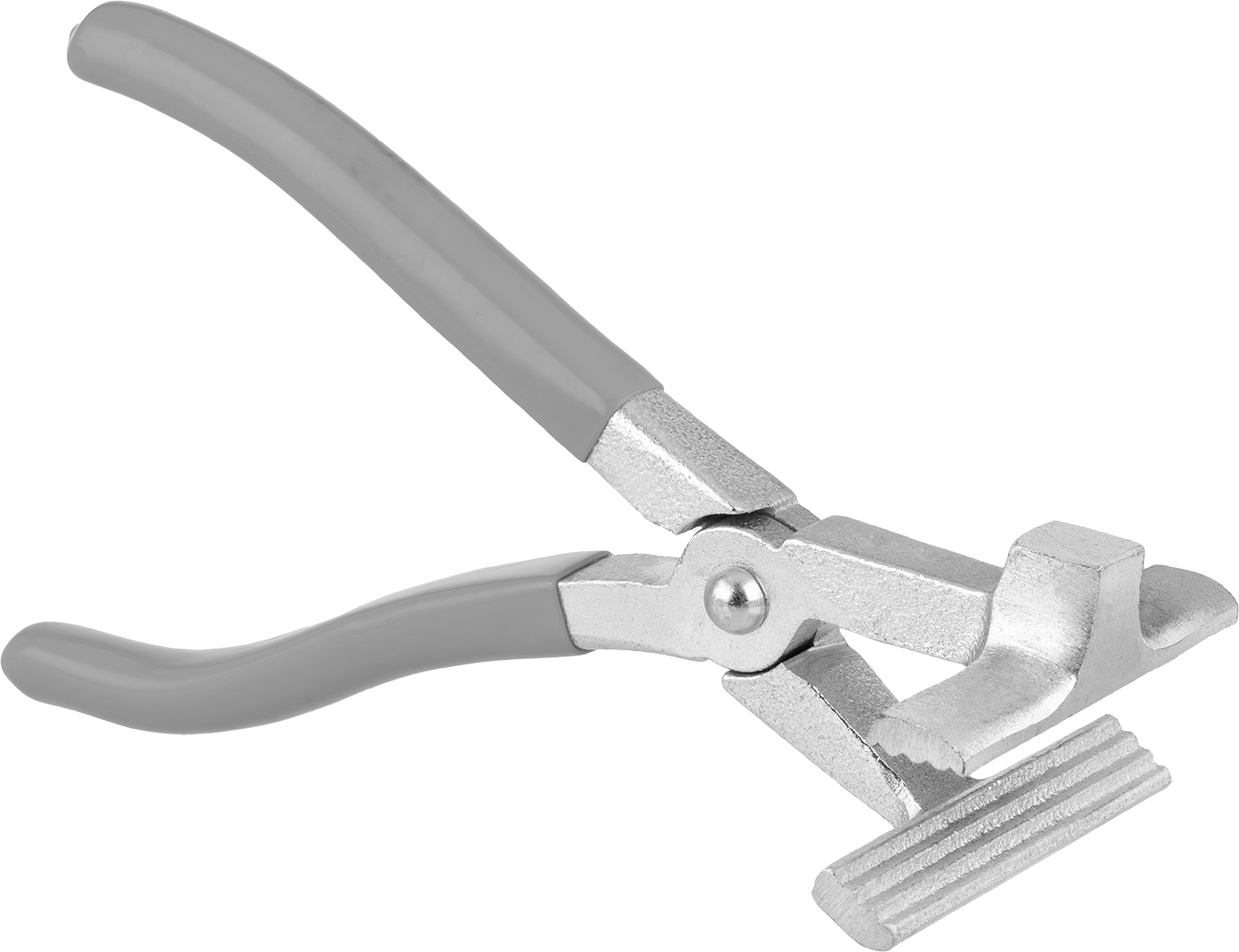 Kumaş Germe Pense, Yivli Çekiç Çeneli. 8-1/2" Toplam Uzunluk, 1-1/2" Uç Genişliği