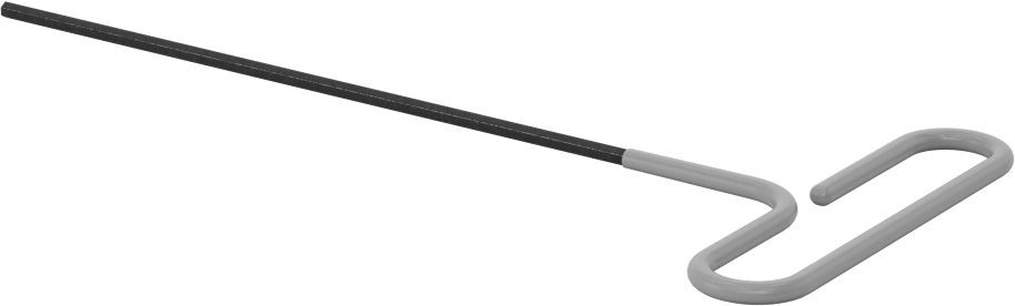 Yastıklı Tutamaklı Döngü T-Saplı Altıgen Anahtar, 3/32" Tahrik Boyutu, 6-5/8" Toplam Uzunluk