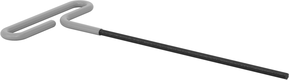 Yastıklı Tutamaklı Döngü T-Saplı Altıgen Anahtar, 1/8" Tahrik Boyutu, 6-3/4" Toplam Uzunluk