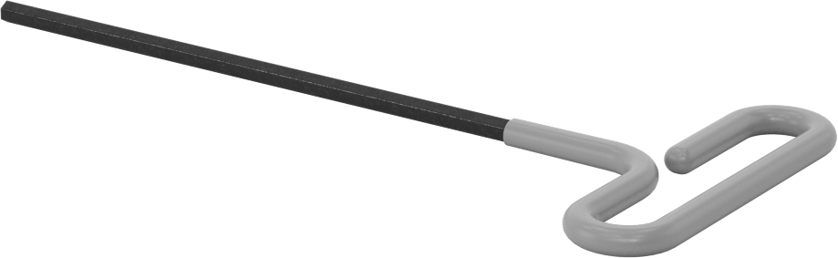 Yastıklı Tutamaklı Döngü T-Saplı Altıgen Anahtar, 5/32" Tahrik Boyutu, 6-7/8" Toplam Uzunluk