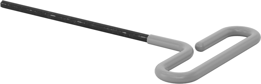 Yastıklı Tutamaklı Döngü T-Saplı Altıgen Anahtar, 3/16" Tahrik Boyutu, 7-1/8" Toplam Uzunluk