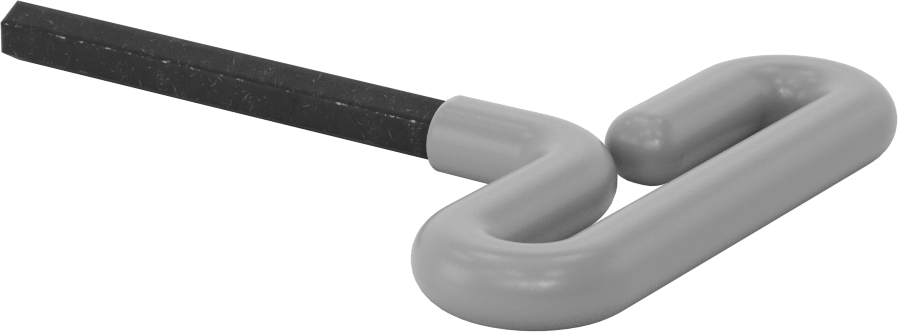 Yastıklı Tutamaklı Döngü T-Saplı Altıgen Anahtar, 1/2" Tahrik Boyutu, 7-15/16" Toplam Uzunluk