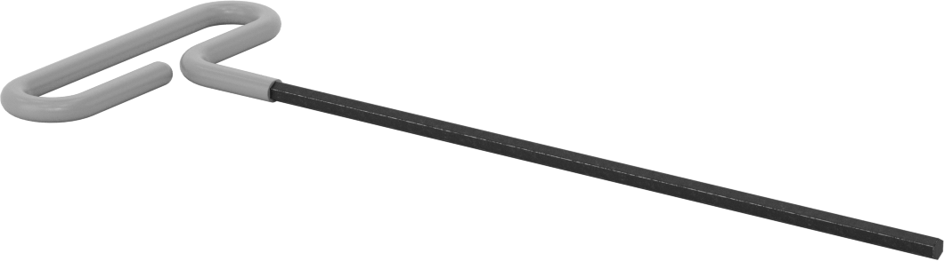 Yastıklı Tutamaklı Döngü T-Saplı Altıgen Anahtar, 3/16" Tahrik Boyutu, 10-1/8" Toplam Uzunluk