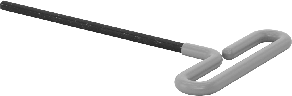 Yastıklı Tutamaklı Döngü T-Saplı Altıgen Anahtar, 5/16" Tahrik Boyutu, 10-1/2" Toplam Uzunluk
