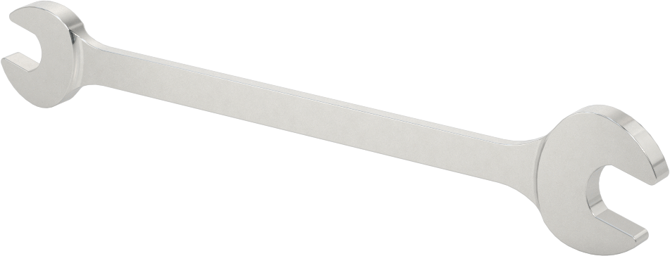 Çift Açık Uçlu Anahtar, Mat Krom Kaplama, 8 mm x 10 mm Boyut, 5-1/2" Toplam Uzunluk