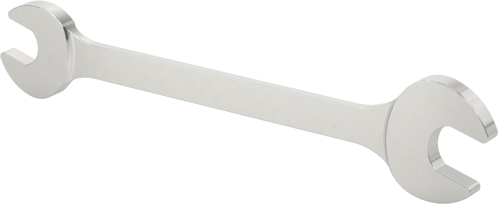 Çift Açık Uçlu Anahtar, Mat Krom Kaplama, 12 mm x 14 mm Boyut, 6-11/16" Toplam Uzunluk