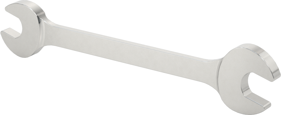 Çift Açık Uçlu Anahtar, Mat Krom Kaplama, 10 mm x 11 mm Boyut, 5-3/8" Toplam Uzunluk