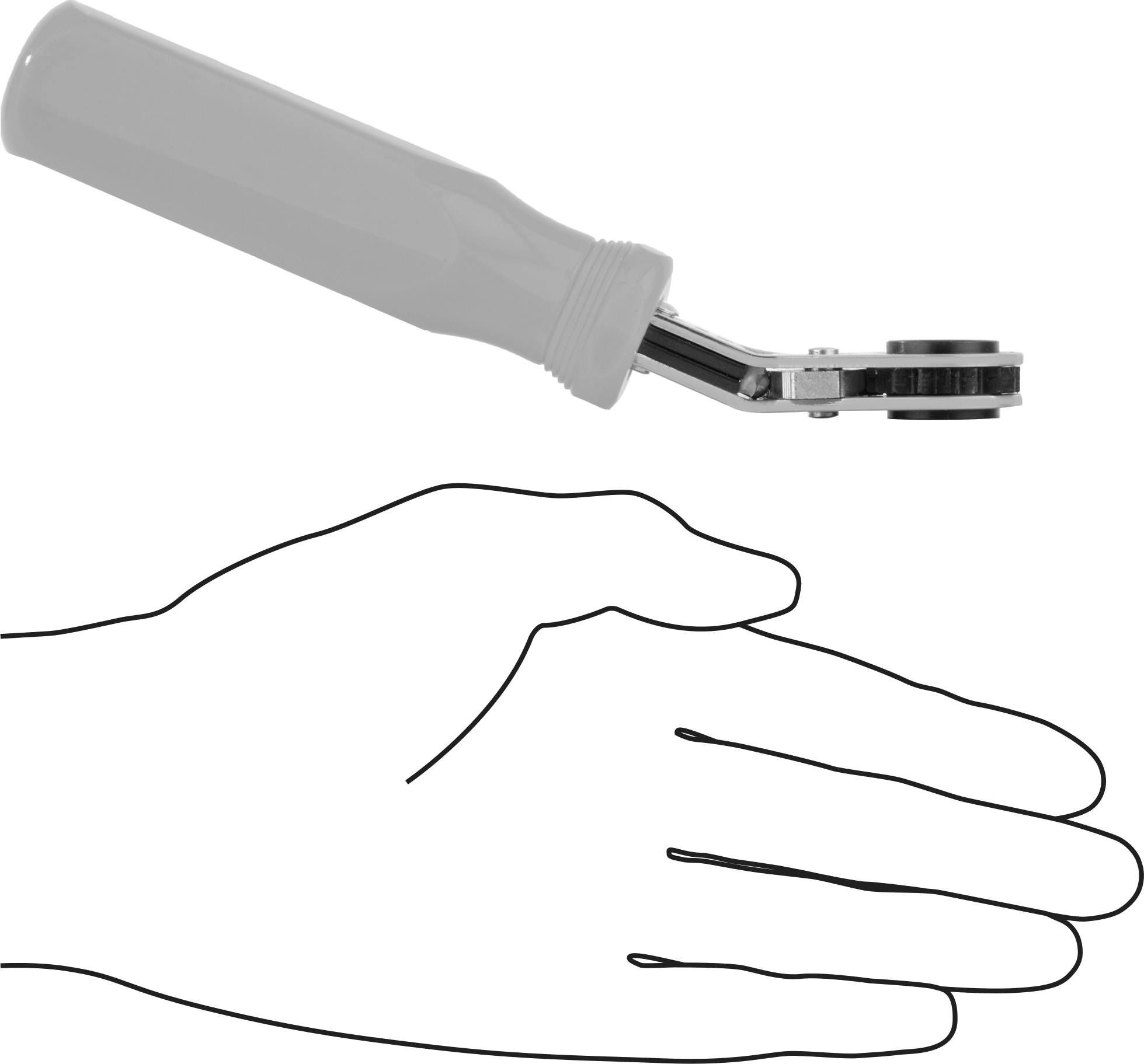 Derin Ofsetli Cırcırlı Kutu Anahtarı, 6 Noktalı Açıklıklarla, 13 mm Boyut, 6-3/4" Toplam Uzunluk