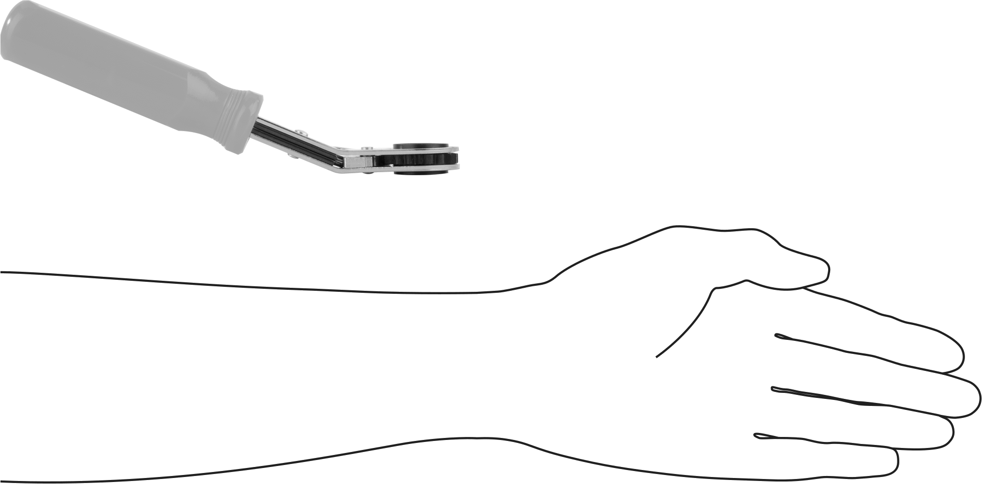 Derin Ofsetli Cırcırlı Kutu Anahtarı, 12 Noktalı Açıklıklı, 16 mm Boyut, 7-3/4" Toplam Uzunluk