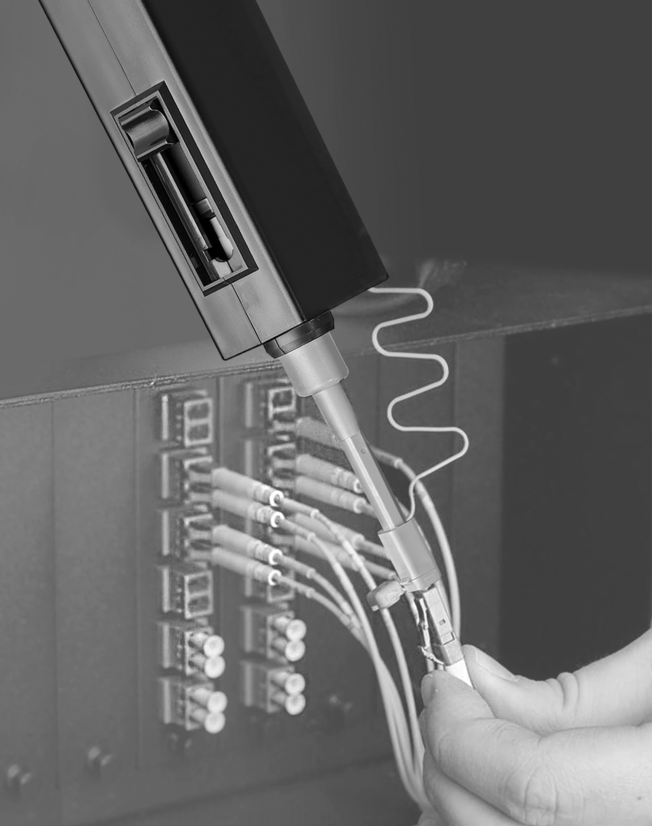 Fiber Optik Konektörler için Temizleyici, Uzatılabilir Nozullu Düz Başlık, 1,25 mm Yüksük
