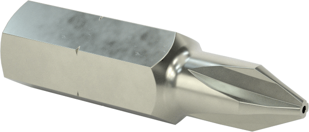 Kurcalanmaya Dayanıklı 1 Numaralı Phillips Uç, 1/4" Altıgen Şaft