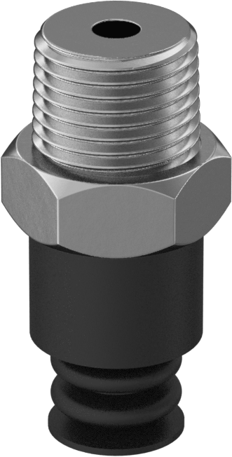 Vakum Vantuzu, Yükseklik Ayarlama, 0,350" Vantuz Çapı, 1/8 NPT Erkek Diş