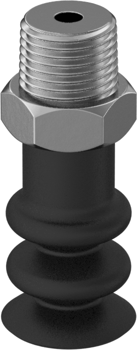 Vakum Vantuzu, Yükseklik Ayarlama, 0,590" Vantuz Çapı, 1/8 NPT Erkek Diş