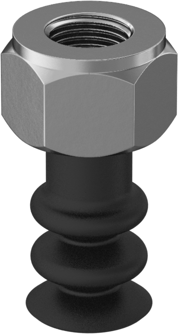 Vakum Vantuzu, Yükseklik Ayarlama, 0,590" Vantuz Çapı, 1/8 NPT Dişi Diş