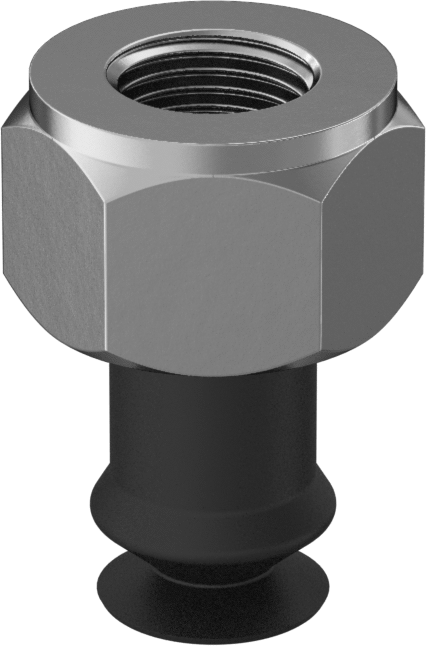 Vakum Vantuzu, Yükseklik Ayarlama, 0,450" Vantuz Çapı, 1/8 NPT Dişi Diş