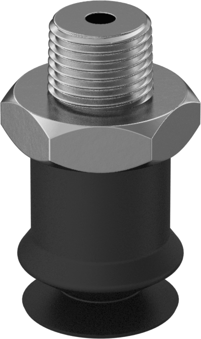 Vakum Vantuzu, Yükseklik Ayarlama, 0,640" Vantuz Çapı, 1/8 NPT Erkek Diş