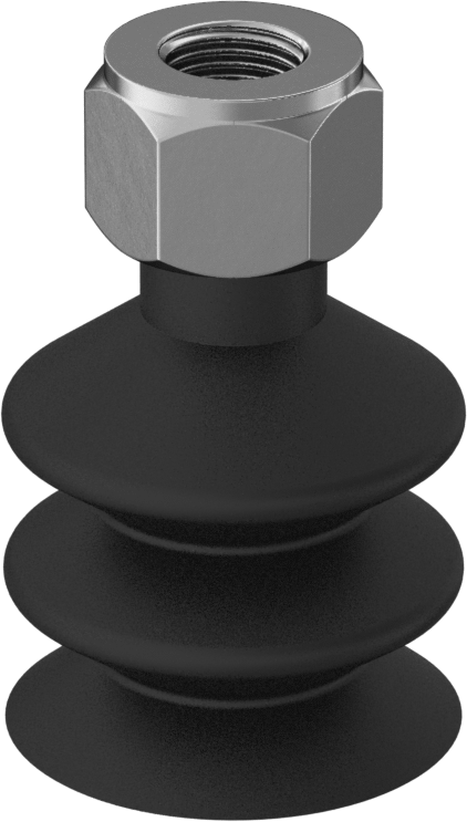 Vakum Vantuzu, Yükseklik Ayarlama, 1,260" Vantuz Çapı, 1/8 NPT Dişi Diş