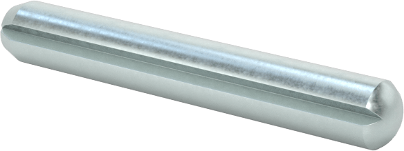 Çinko Kaplı Karbon Çelik Tam Yivli Pim, 2 mm Çap, 14 mm uzunluk, Paralel Yivler