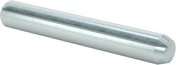 Çinko Kaplı Karbon Çelik Tam Yivli Pim, 2 mm Çap, 14 mm uzunluk, Paralel Yivler