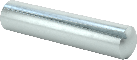 Çinko Kaplı Karbon Çelik Tam Yivli Pim, 2,5 mm Çap, 12 mm Uzunluk, Konik Yivler