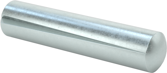 Çinko Kaplı Karbon Çelik Tam Yivli Pim, 2,5 mm Çap, 12 mm Uzunluk, Konik Yivler