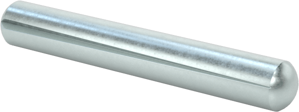 Çinko Kaplı Karbon Çelik Tam Yivli Pim, 2,5 mm Çap, 18 mm Uzunluk, Konik Yivler